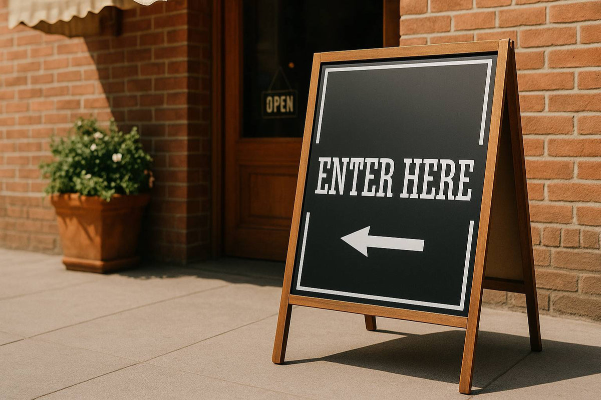 A Frame Sandwich Sign Wooden Edge