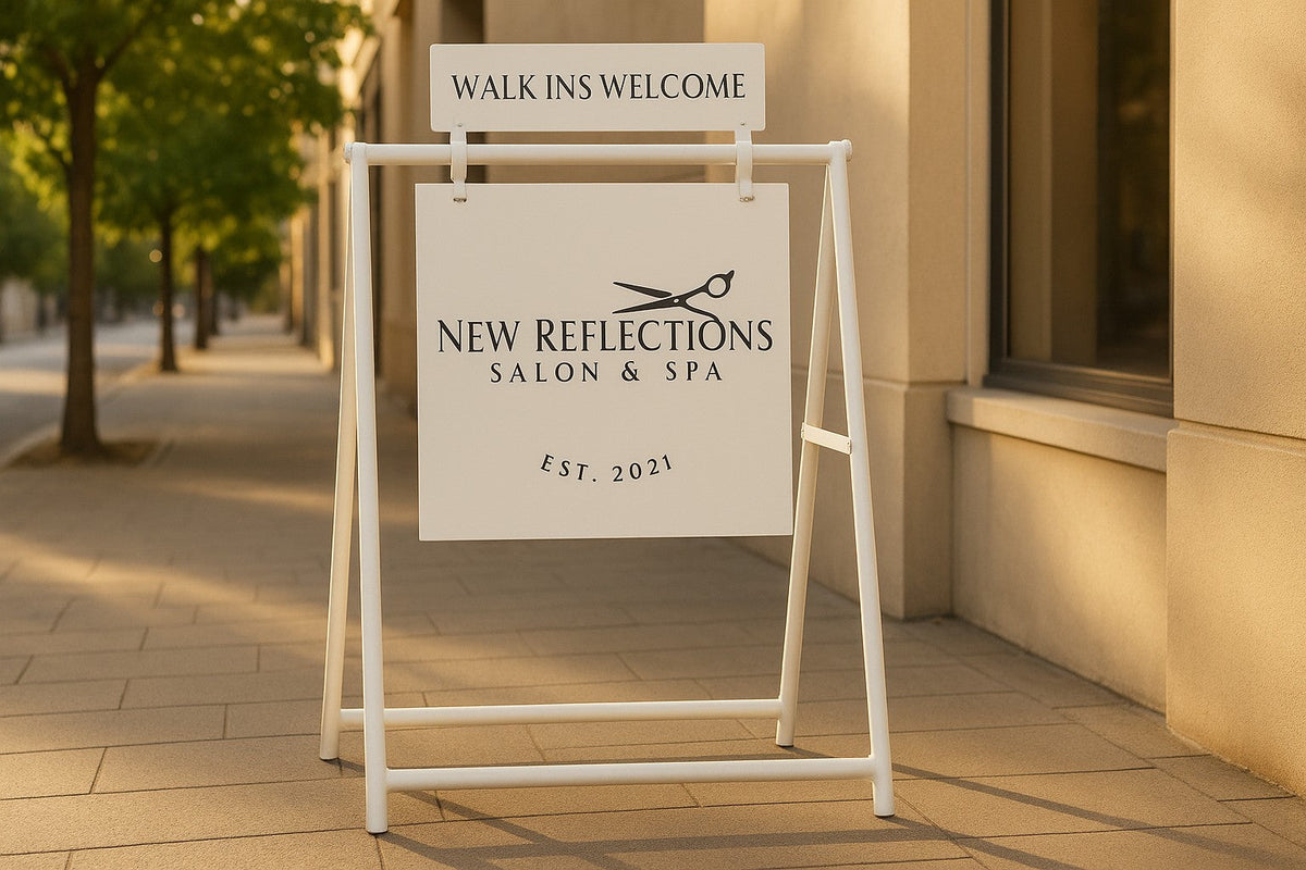 A Frame Sidewalk Sign with Header