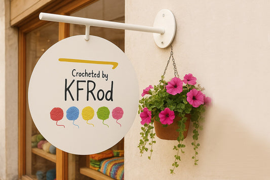 Double-Sided Round Flag Sign