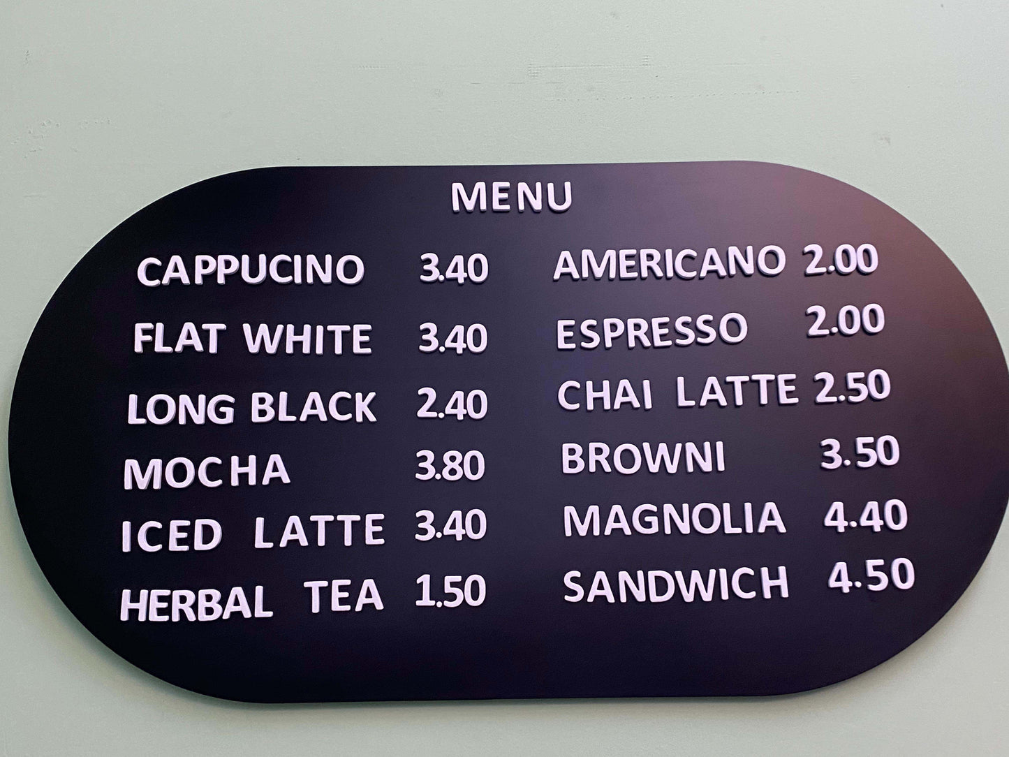 The changeable letters menu board is designed to make menu management simple and efficient. The magnetic letters allow for easy updates, helping businesses keep their menus current. With a flexible setup, it offers a practical solution for quickly changing prices or information. This metal menu sign is both functional and stylish, making it a perfect choice for any business looking to stay organized and present an updated look effortlessly.