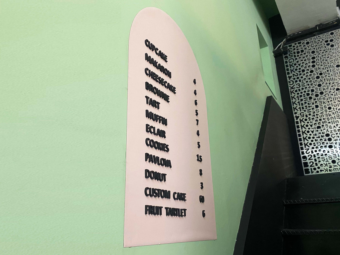 A flexible and easy-to-update magnetic price display board, ideal for bakeries, coffee shops, and retail stores. The bendable metal sticker base adheres to flat and curved surfaces, ensuring versatility in various display settings. Included magnetic letters and numbers allow business owners to update pricing, promotions, and product names effortlessly. This menu board is particularly useful for businesses looking for a stylish, reusable, and cost-effective signage solution that enhances visual appeal while