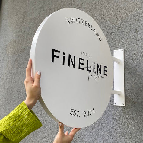 Our Customized Round Blade Sign is weather-resistant and built to withstand the elements, ensuring it remains in top condition for years to come.
