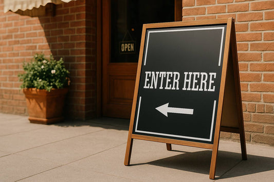 A Frame Sandwich Sign Wooden Edge
