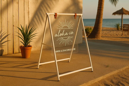 A Frame Sidewalk Sign with Acrylic Board