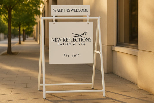 A Frame Sidewalk Sign with Header