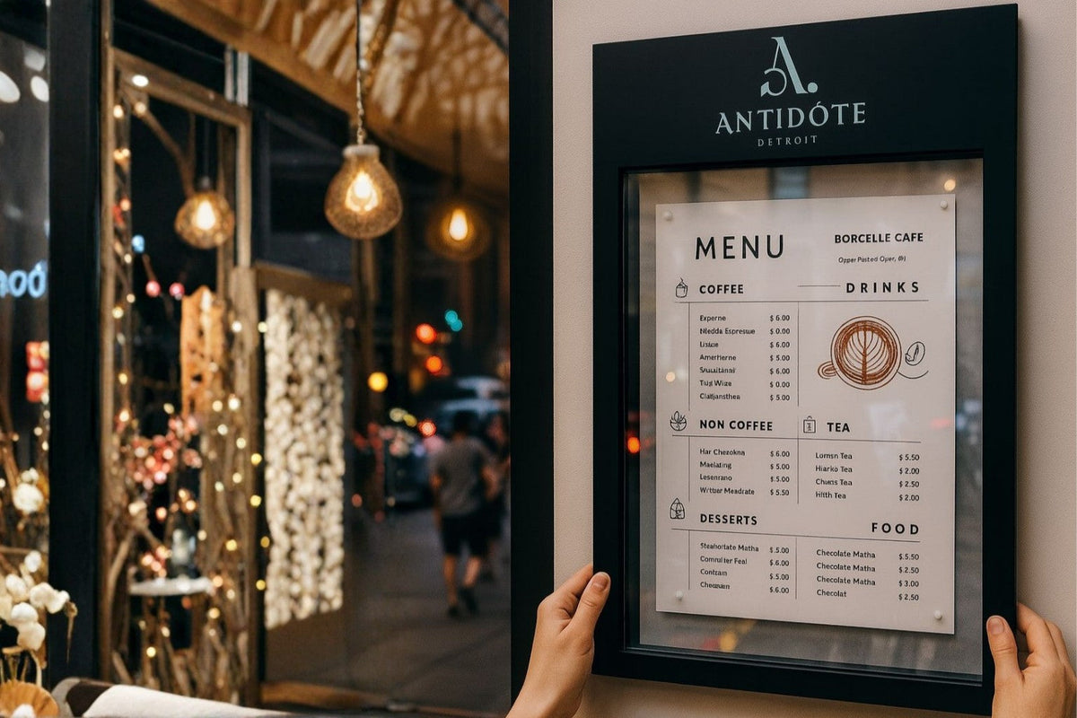 Magnetic Menu Box Wall Sign