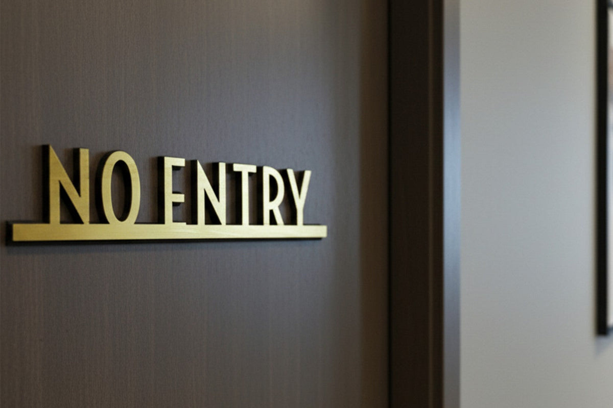 No Entry Directional Icon Sign