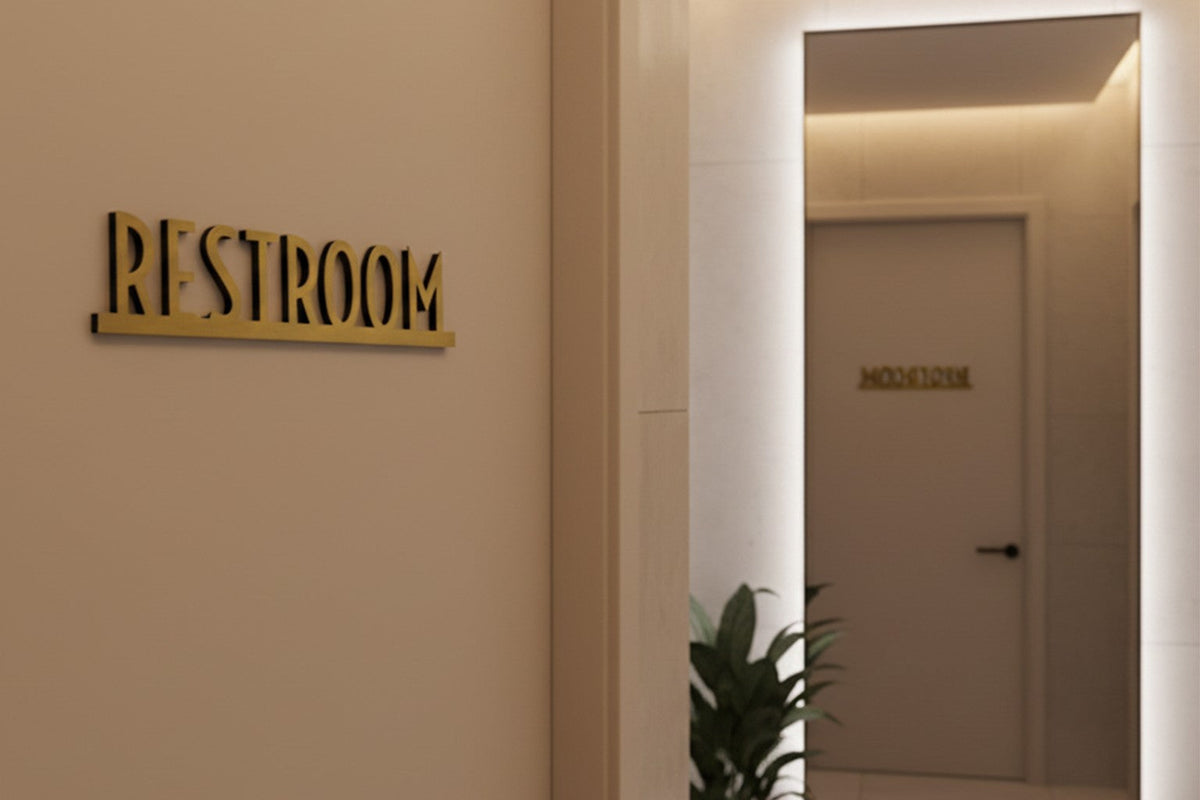 Restroom Door Name Plate