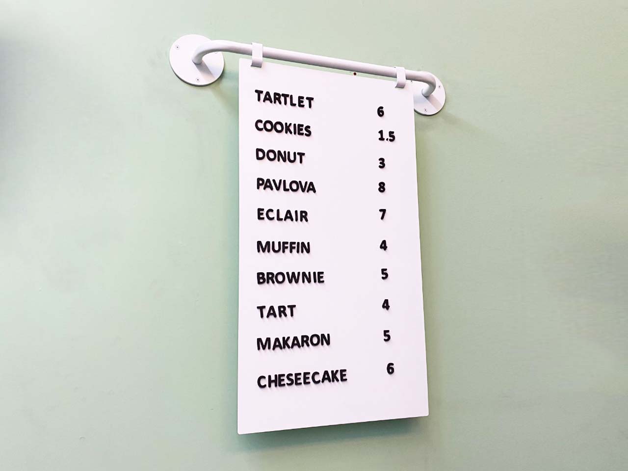 Wall Mounted Magnetic Menu Board