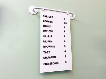 Wall Mounted Magnetic Menu Board