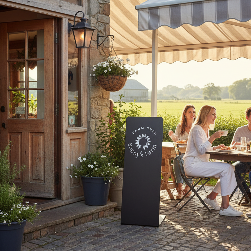 A-Frame Sidewalk Sign | Modern Aluminium Pavement Sign for Shops & Cafés
