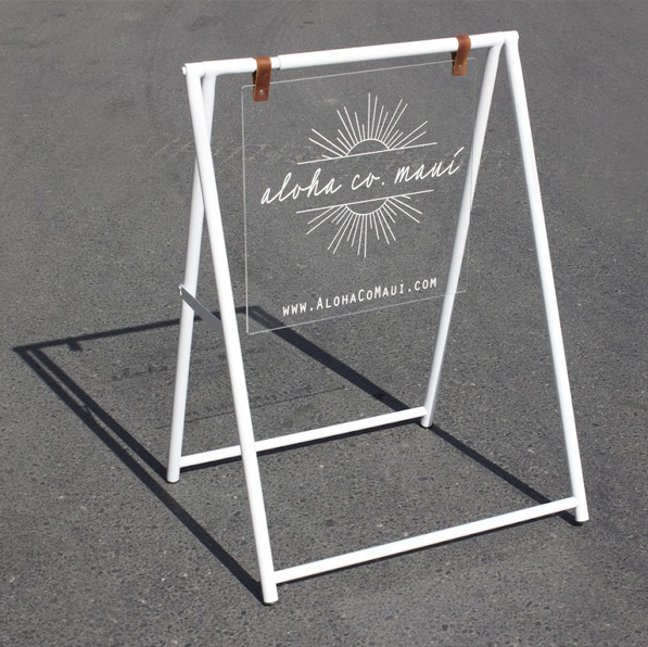 A Frame Sidewalk Sign with Acrylic Board - Adroniki