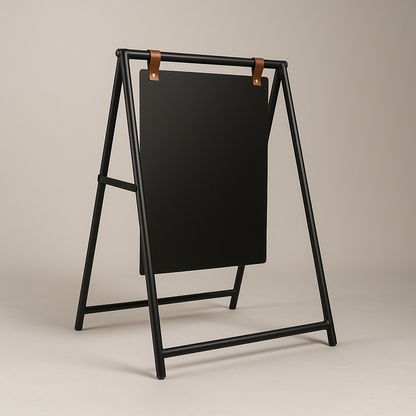 A Frame Sidewalk Sign with Long Board