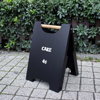 Custom UV printed signage on outdoor pavement sign