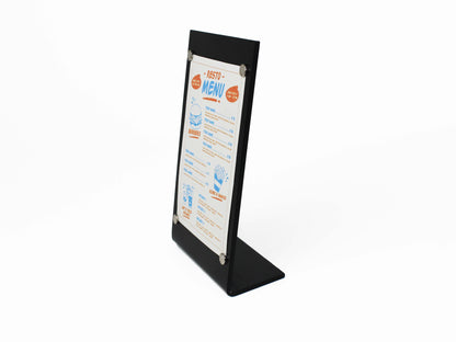 Perfect for daily menu updates in busy dining establishments.

Elevate your space with a stylish stand, perfect for organized menu displays.

