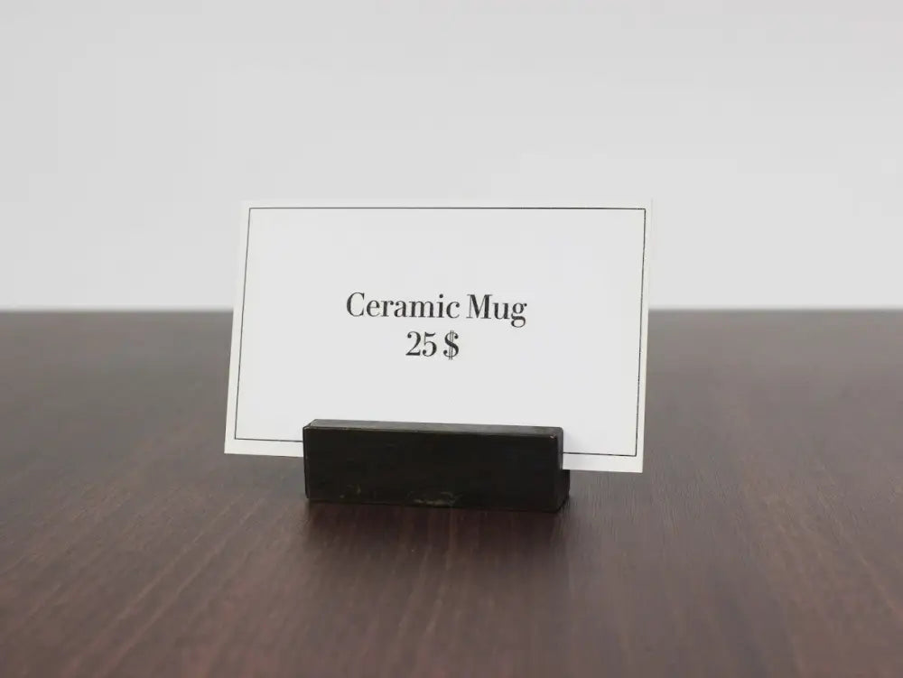 Custom Card Holder: Elevate your display with this vintage-inspired card holder, perfect for business cards, table numbers, or event signage in a variety of settings.