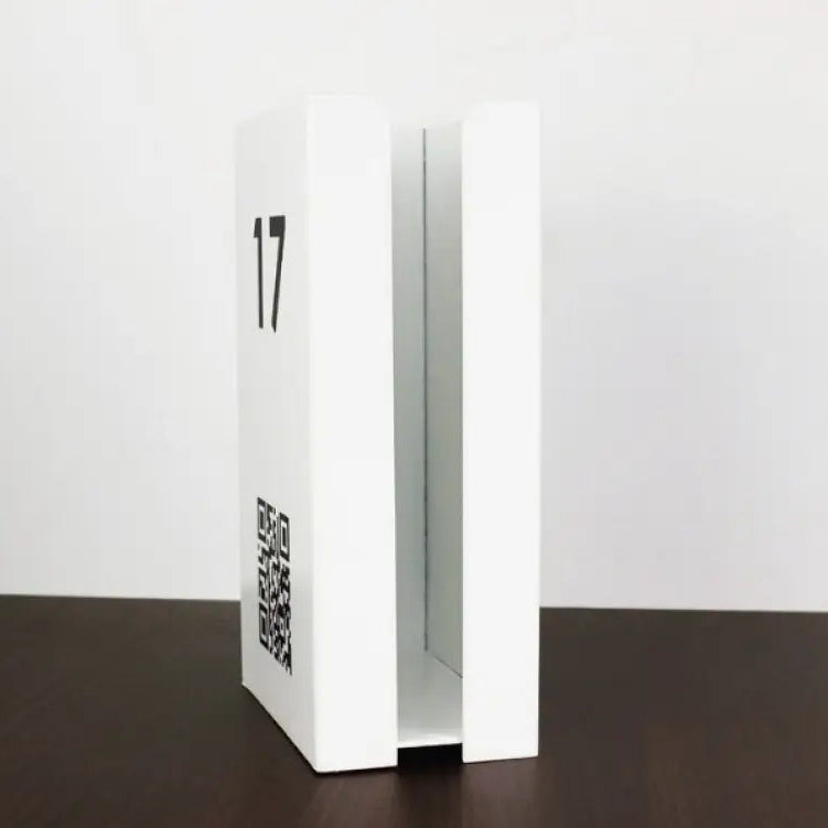 Our napkin dispensers can be tailored to meet your unique needs. Choose from table number printing and QR code options to ensure a personalized touch that complements your dining space.wedding table number
Table top sign
table reserved sign
table numbers Qr code printing
table numbers
Table Number Stackers
small business sign
restaurant sign
rectangular table numbers
QR Code printing table top
Personalized table numbers
Napkin Dispenser
metal table number
metal Napkin Dispenser
menu board sign