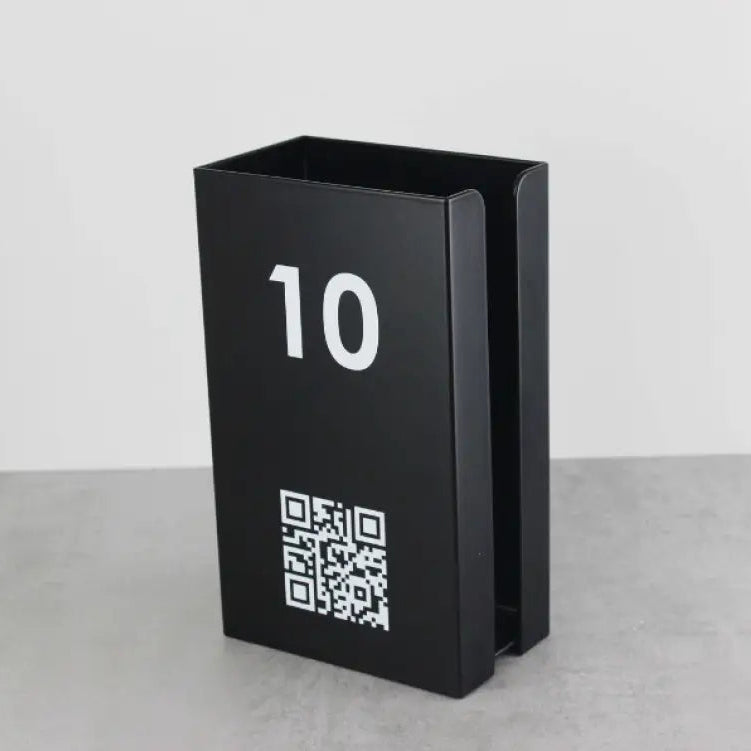 Transform your dining space with our innovative napkin dispensers. They offer QR code menu access, customizable table numbers, and a stylish design that will impress your guests.Table top sign
table reserved sign
table numbers Qr code printing
table numbers
Table Number Stackers
small business sign
restaurant sign
rectangular table numbers
QR Code printing table top
Personalized table numbers
Napkin Dispenser
metal table number
metal Napkin Dispenser
menu board sign
double sided table number