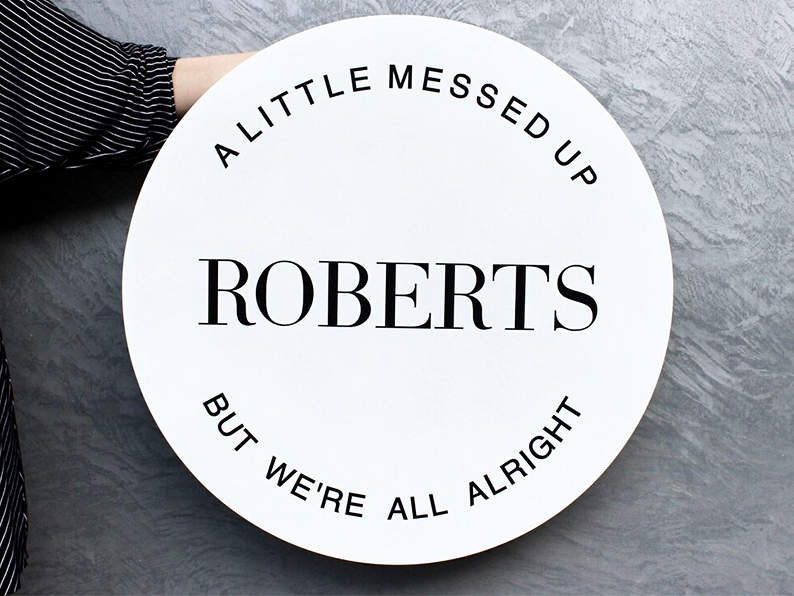 Round Signs Board: Created with various design options, this round signs board provides the perfect area to highlight your brand.

wall mounted round sign

wall hanging round sign

small business sign

small business

sign for business

round signs board

round sign design

round cafe sign

round blank sign

restaurant sign

printing round sign

outdoor round Sign

Outdoor metal sign

outdoor logo printing sign

one side round sign

metal round sign

metal custom printing logo sign

customized round sign