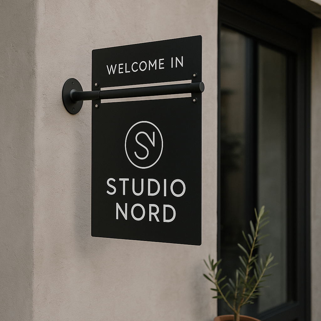 Flag Sign with Header