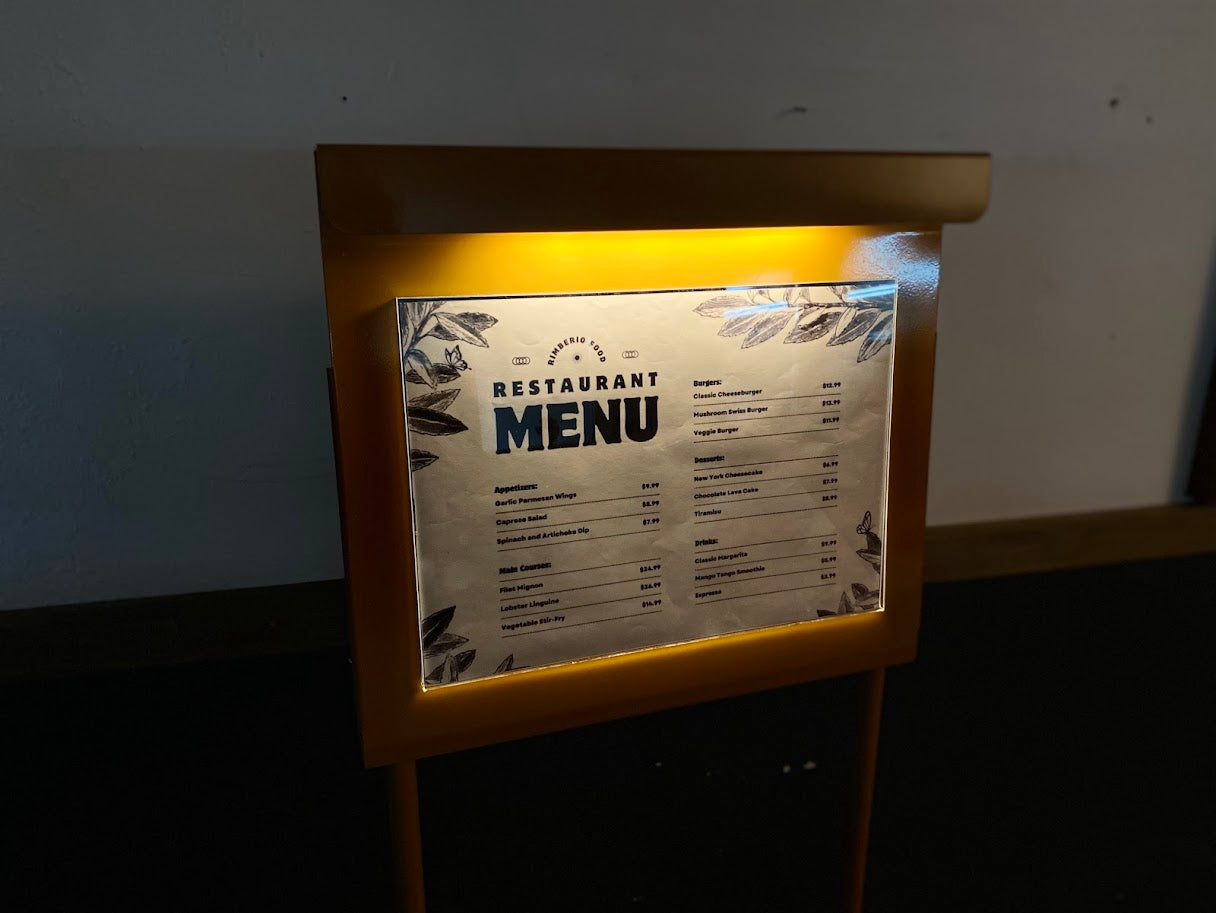 The Sidewalk Led Menu Stand offers unmatched stability and security, especially in outdoor environments. Thanks to its heavy-duty base and weather-resistant materials, this stand is perfect for displaying important information, whether it's a daily special or a seasonal promotion. The stand’s stability ensures that your message will stay upright even on windy days, and its sturdy construction makes it suitable for all kinds of weather. By using the Sidewalk Led Menu Stand, businesses can confidently promote