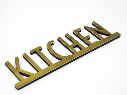 Kitchen icon wayfinding sign displayed in a modern kitchen, providing clear guidance and enhancing the space with its sleek, stylish design.