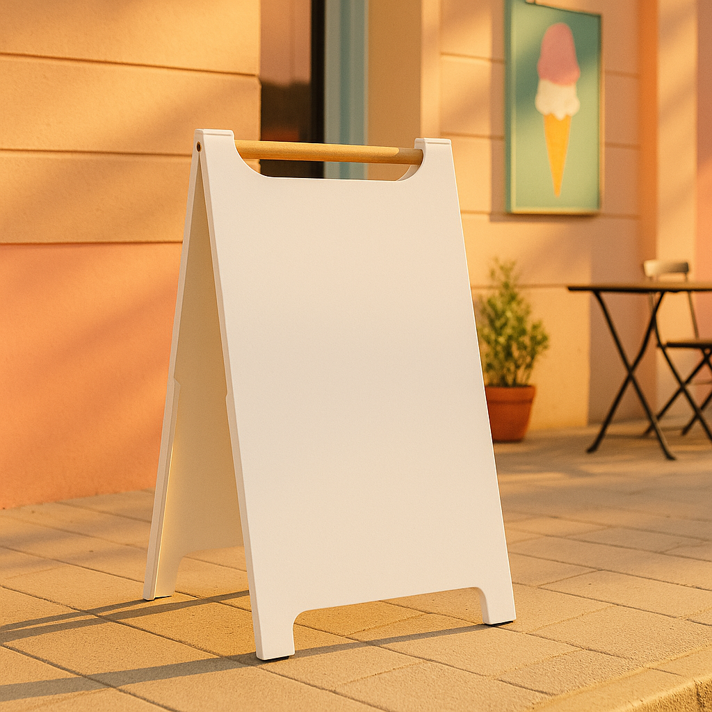 MT Displays White Sandwich Board A-Frame Sidewalk Sign 24X36 CUSTOMER
