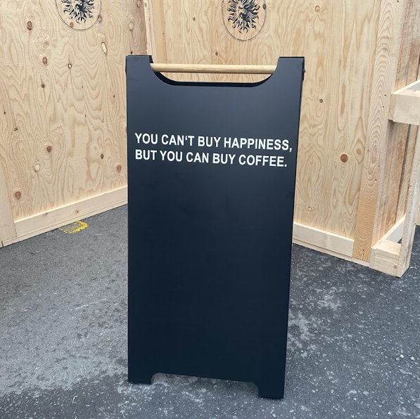 Sidewalk Sandwich Sign: Use the sidewalk sandwich sign to effectively communicate with potential customers. Its large surface area allows for vivid graphics and text, making it an ideal choice for any business looking to make a statement outdoors.
