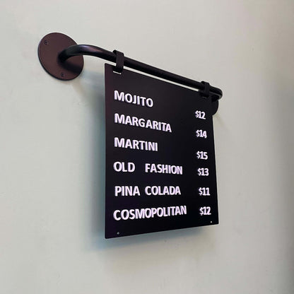 The magnetic letter menu board is a versatile tool designed for cafés, restaurants, and retail spaces. It allows you to update content quickly and display menus or promotions in a professional manner. With its magnetic letters and durable design, you can showcase daily specials or changing prices efficiently. The sleek aesthetic ensures it enhances your space’s décor while remaining functional.

