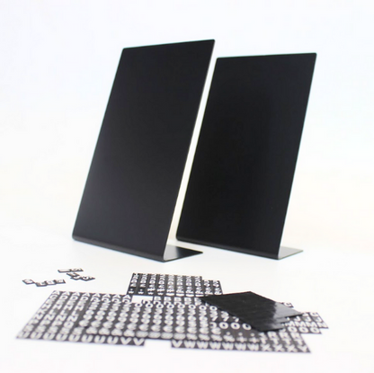 "Magnetic letter counter sign with customizable price list feature, ideal for businesses looking to update pricing or messages frequently."

