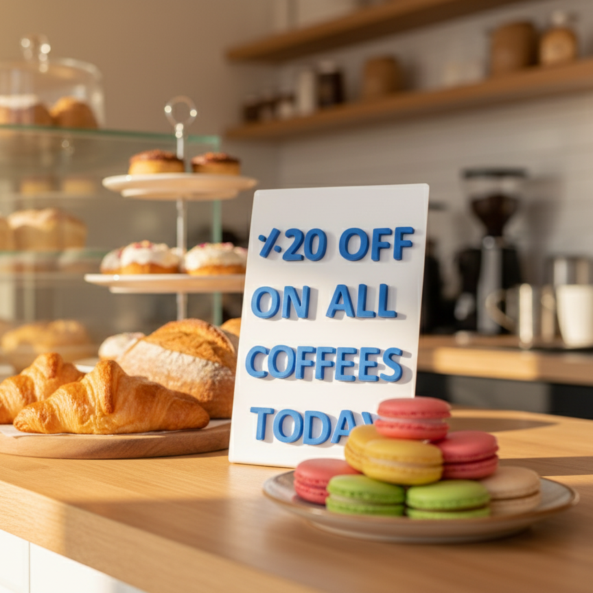 Magnetic Letters Counter Sign