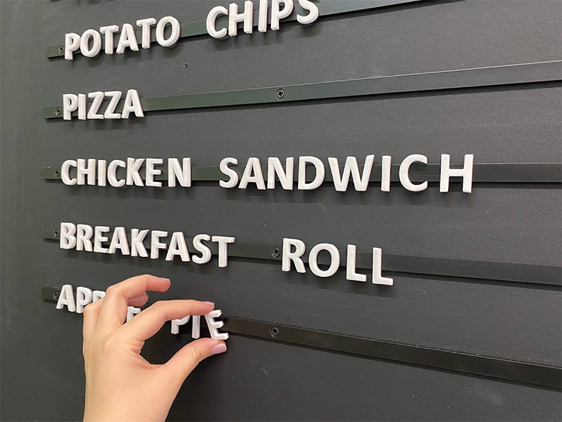 Menu Indicator Letters Magnetic Letters Menu Board - Adroniki
