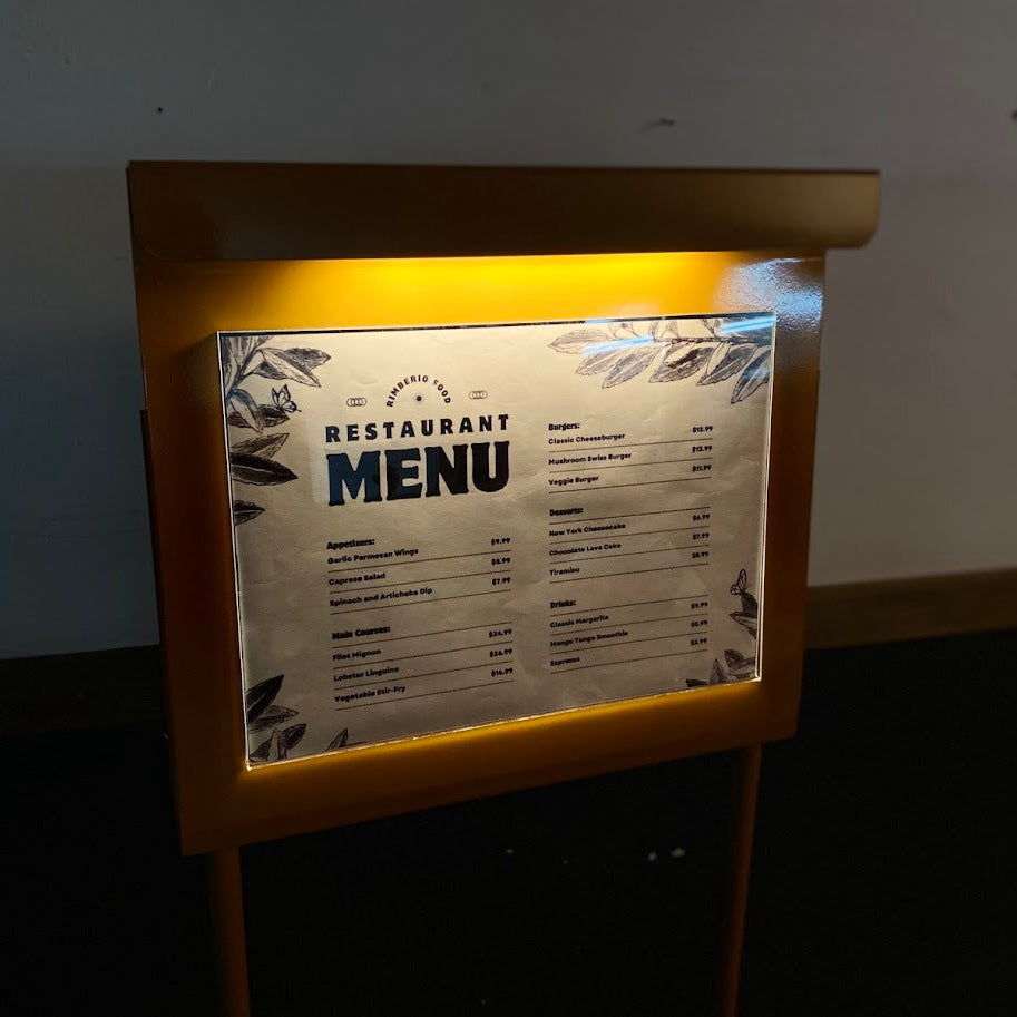 The Sidewalk Led Menu Stand offers unmatched stability and security, especially in outdoor environments. Thanks to its heavy-duty base and weather-resistant materials, this stand is perfect for displaying important information, whether it's a daily special or a seasonal promotion. The stand’s stability ensures that your message will stay upright even on windy days, and its sturdy construction makes it suitable for all kinds of weather. By using the Sidewalk Led Menu Stand, businesses can confidently promote