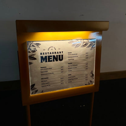 The Sidewalk Led Menu Stand offers unmatched stability and security, especially in outdoor environments. Thanks to its heavy-duty base and weather-resistant materials, this stand is perfect for displaying important information, whether it's a daily special or a seasonal promotion. The stand’s stability ensures that your message will stay upright even on windy days, and its sturdy construction makes it suitable for all kinds of weather. By using the Sidewalk Led Menu Stand, businesses can confidently promote