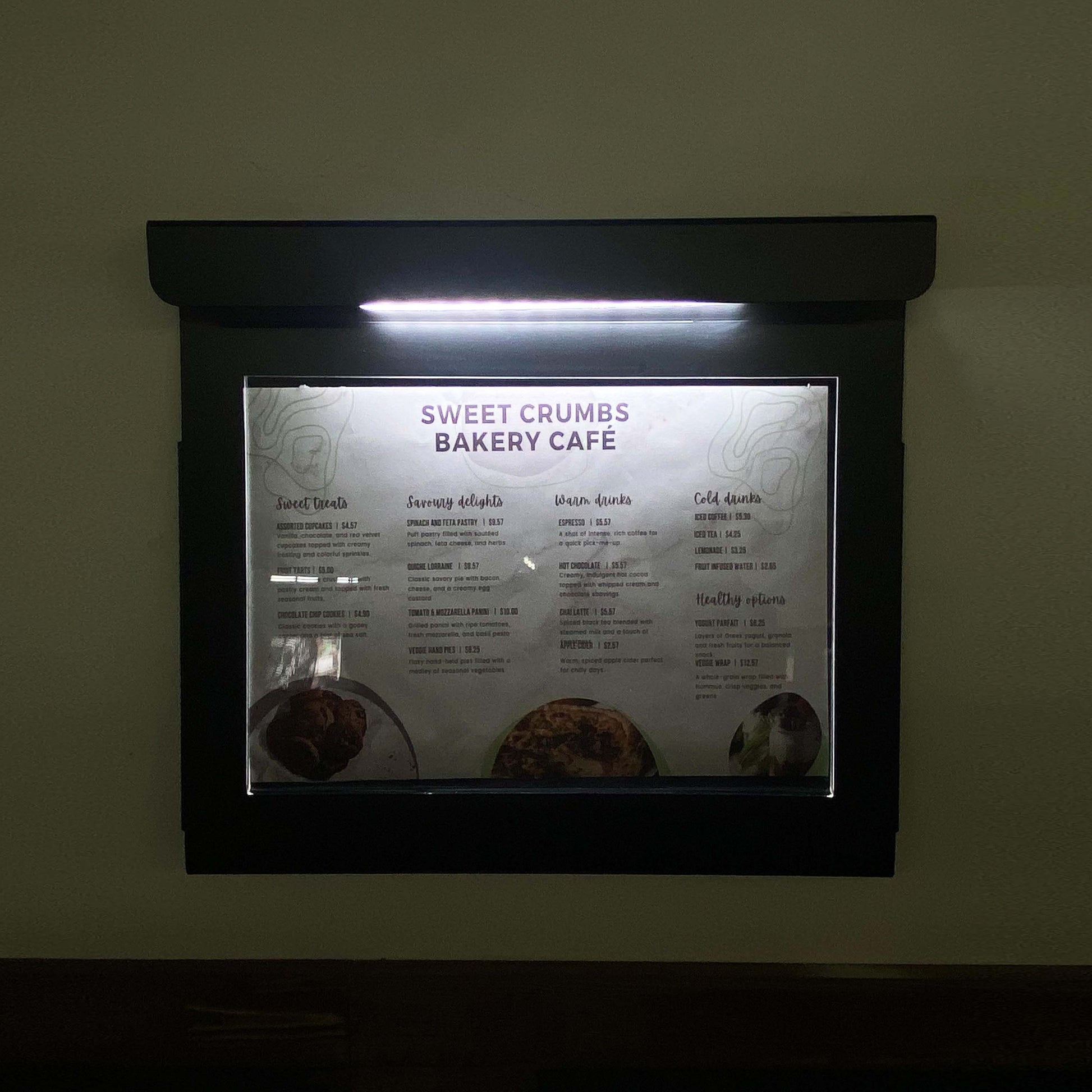 Rechargeable Cafe Menu Board: A stylish LED board with three light colors, perfect for highlighting announcements in small businesses.

Versatile LED Menu Stand for Restaurants: A lightweight and portable menu board that works freestanding or mounted on a wall.

Changeable LED Announcement Board: A durable board with magnetic LED lights and an option to use it without illumination for flexibility.