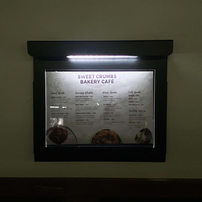 Rechargeable Cafe Menu Board: A stylish LED board with three light colors, perfect for highlighting announcements in small businesses.

Versatile LED Menu Stand for Restaurants: A lightweight and portable menu board that works freestanding or mounted on a wall.

Changeable LED Announcement Board: A durable board with magnetic LED lights and an option to use it without illumination for flexibility.