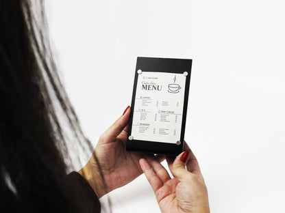Elevate your space with a stylish stand, perfect for organized magnetic menu display sign.