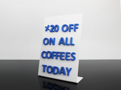 Add a sophisticated touch to your space with our magnetic counter signs, designed to improve organization while maintaining a stylish appearance. Use these signs to highlight important announcements or display creative messages that engage customers. The lightweight design allows for easy portability, and the magnetic letters ensure flexibility for updating content effortlessly. Whether on a restaurant counter, a cafe table, or a salon reception desk, this sign adds both elegance and practicality to your bu