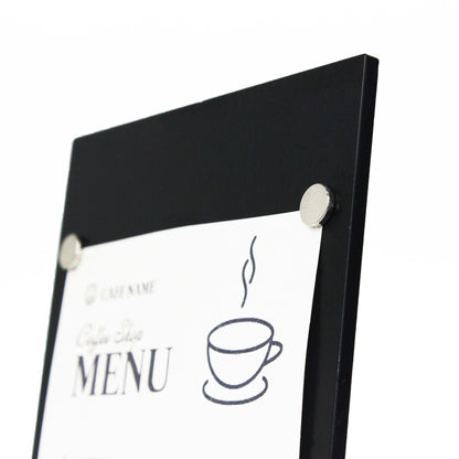 Enhance your decor while keeping counter menus neatly arranged on your tables.

