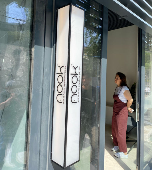 Vertical Illuminated Sign – LED Wall-Mounted Light Box for Businesses