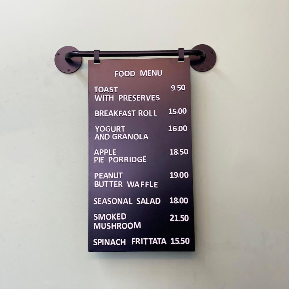 A magnetic price display board designed for easy price updates in restaurants, cafes, and other businesses. The board features magnetic letters that stay in place but can be quickly rearranged for promotions, menu changes, or seasonal offers. This restaurant menu board with letters ensures a neat, organized display while maintaining a professional appearance. Ideal for businesses that need to update pricing and offers regularly, the board helps create a clear and engaging customer experience.