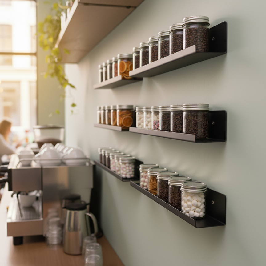 Wall Mounted Metal Shelf