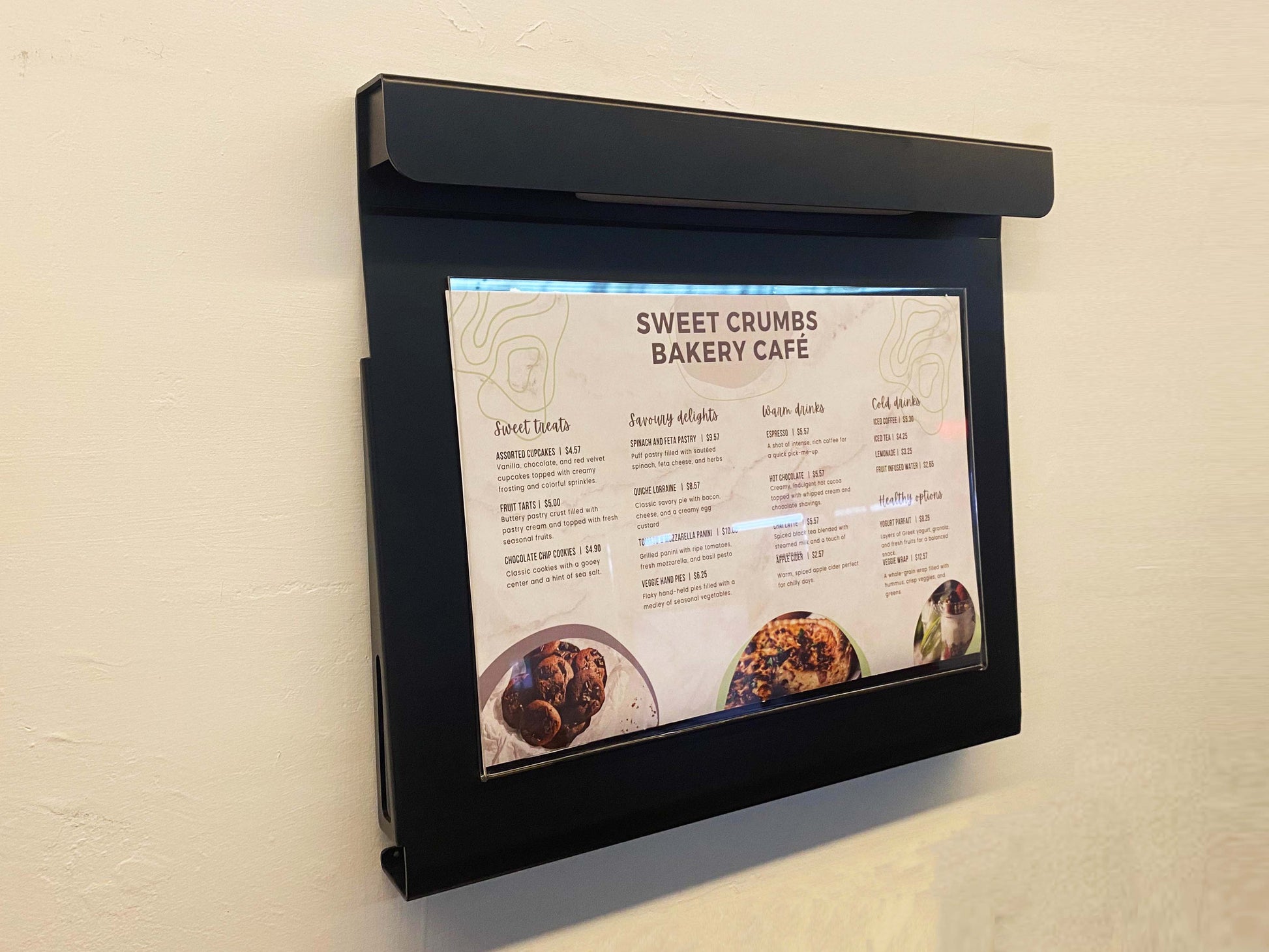 Changeable LED Announcement Board: A durable board with magnetic LED lights and an option to use it without illumination for flexibility.

Three-Color LED Cafe Menu Board: A magnetic menu board featuring LED lights in three color tones, ideal for eye-catching displays.

Restaurant LED Menu Board with Detachable Lights: A practical menu stand offering rechargeable, magnetic LED lights for convenience.

Freestanding and Wall-Mounted LED Sign: A dual-purpose menu board with detachable feet and wall-mounting op