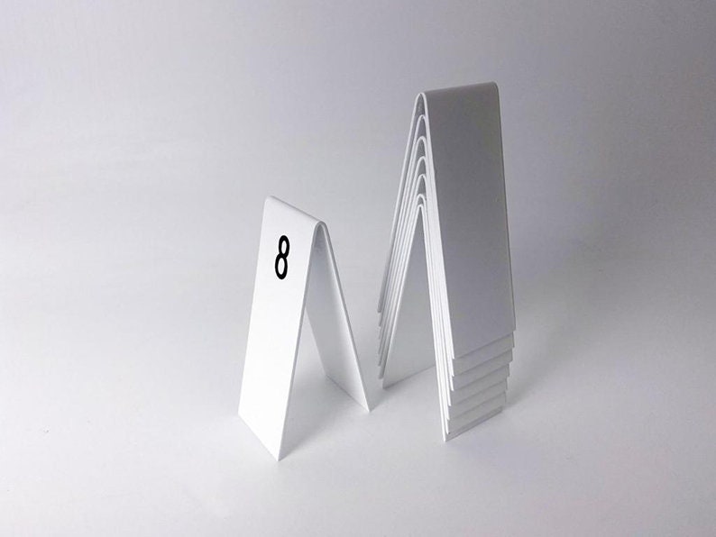 DIY table number signs and reusable sticker options