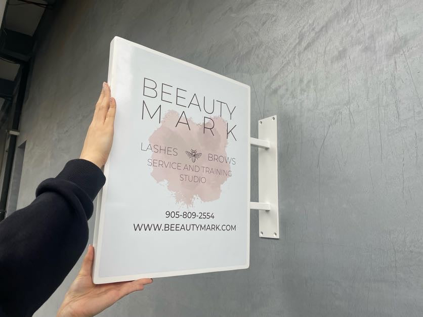 Premium-quality aluminum sign with thick edges and double-sided design, ideal for business owners looking to increase visibility and draw in customers in high-traffic areas.

