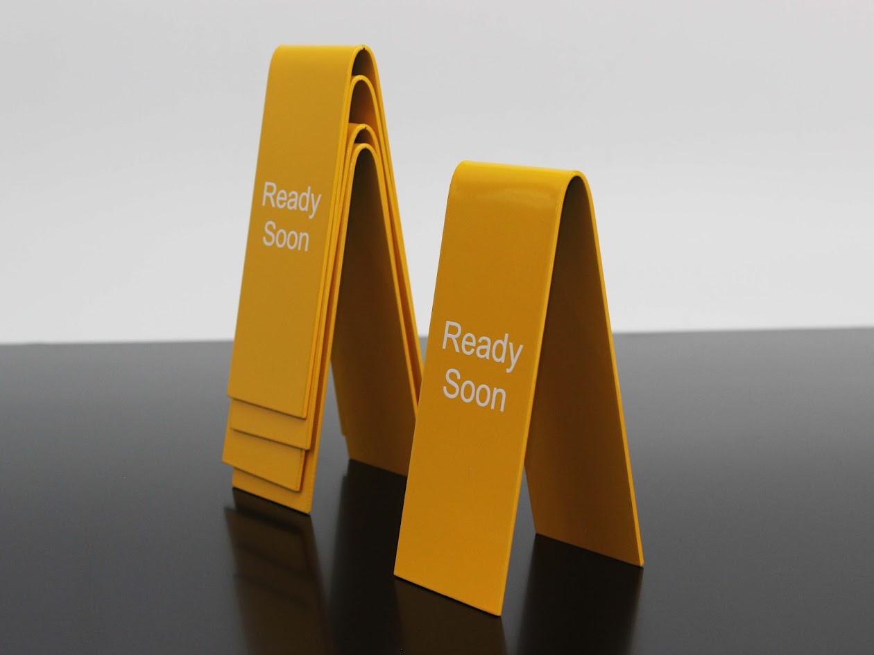Double-sided Custom Table Number Stackers designed for weddings, cafes, and restaurants. Available with QR code printing and customizable in metal or wood to match any business aesthetic.