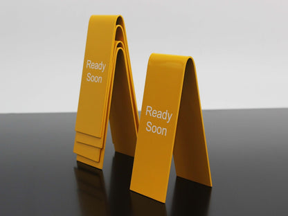 Double-sided Custom Table Number Stackers designed for weddings, cafes, and restaurants. Available with QR code printing and customizable in metal or wood to match any business aesthetic.