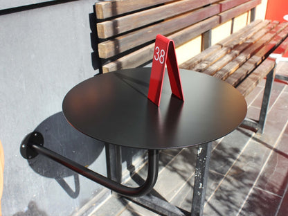 "Custom-made double-sided table numbers, personalized with logo printing and QR code options. Ideal for small businesses, cafes, and boutique shops."

