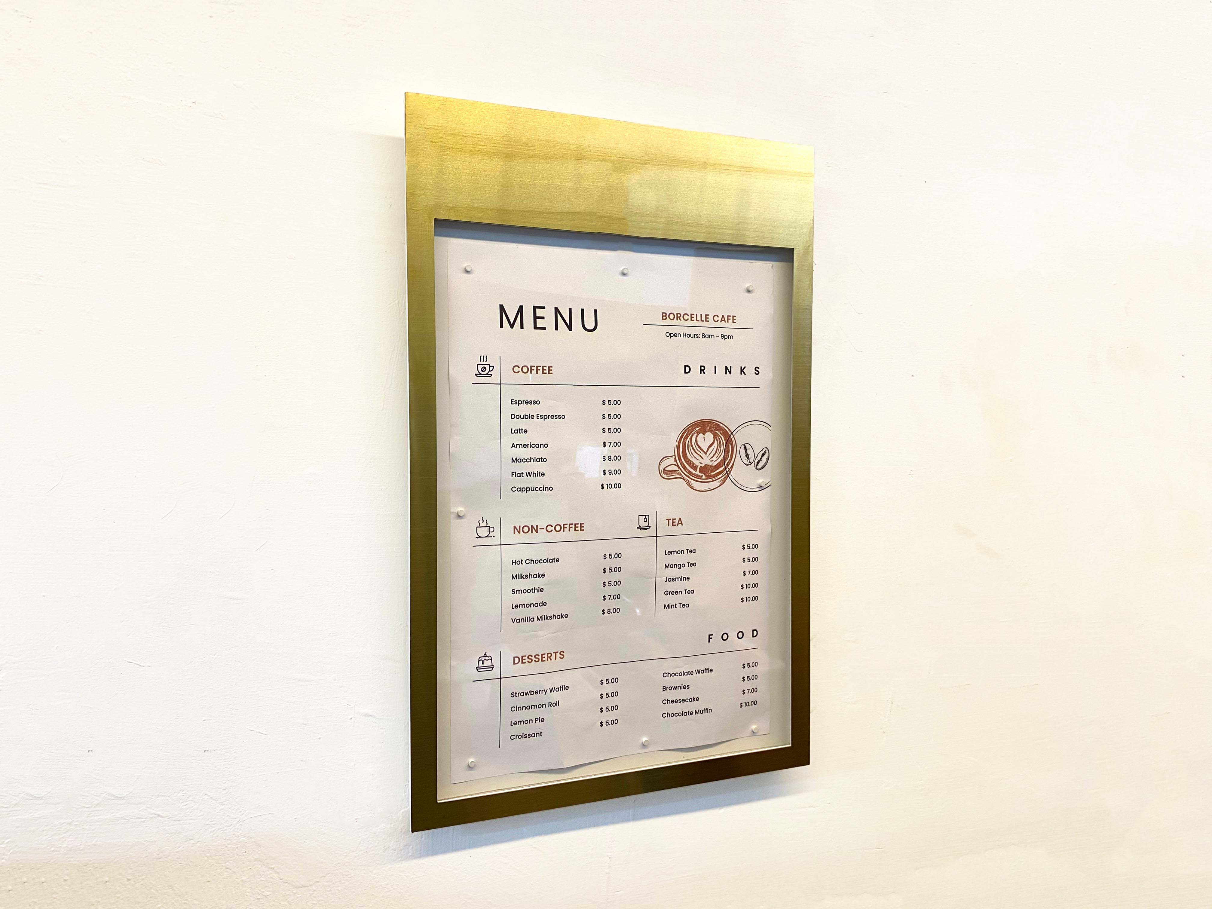 Magnetic Menu Box Wall Sign: Sleek Design and Easy Updates - Adroniki