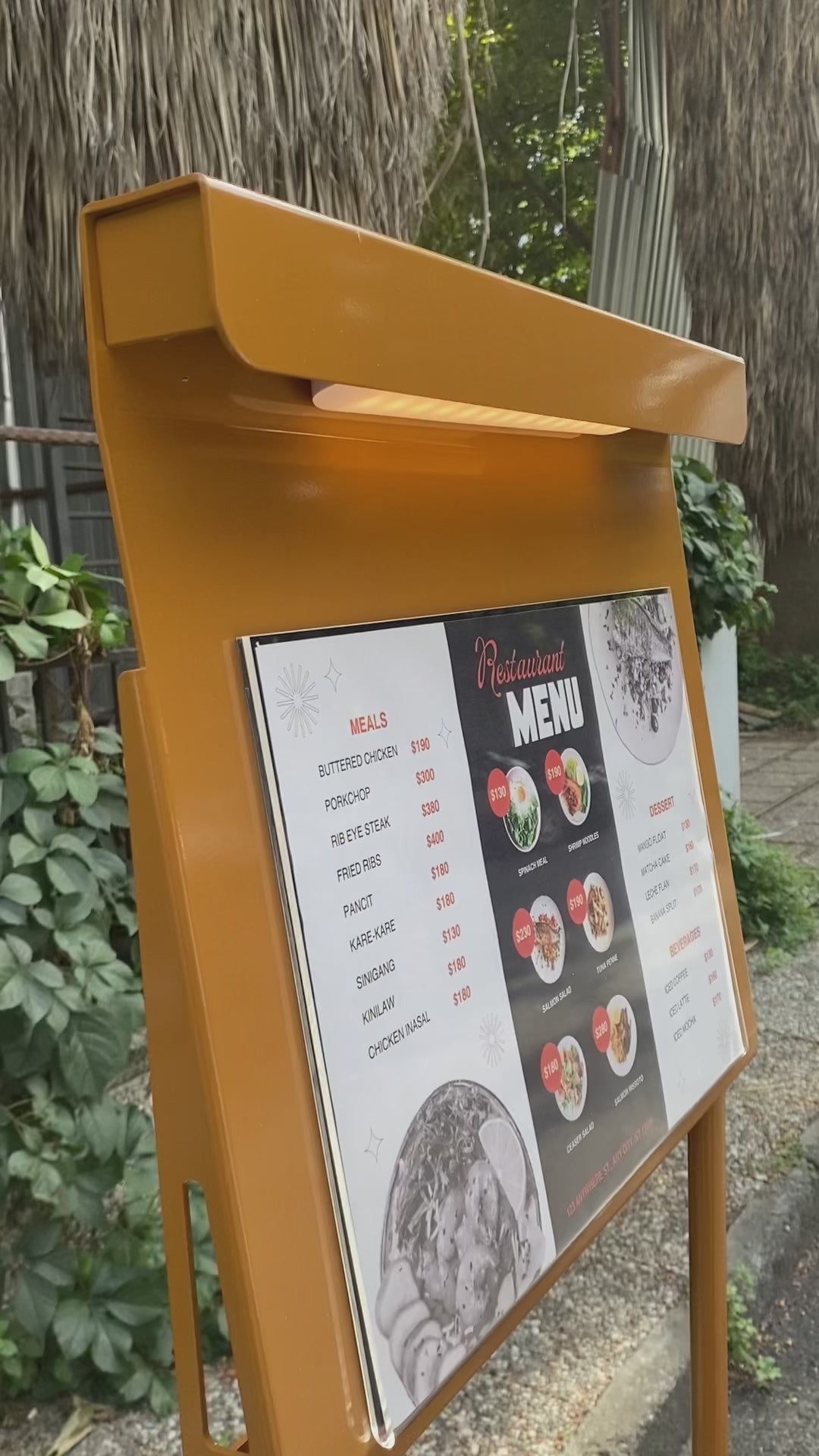 The Sidewalk Led Menu Stand is an essential tool for businesses that want to attract passersby and boost visibility. Whether you're operating a café on a busy street or hosting a pop-up event, this stand makes it easy to display your menu or special offers outdoors. Thanks to its sturdy construction and design, it is stable enough to withstand wind and other outdoor conditions. Its versatility allows you to place it wherever you need it most, enhancing your storefront’s appeal and increasing foot traffic. I
